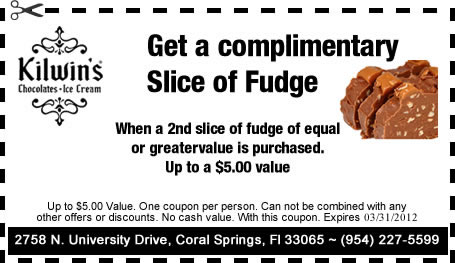 The Walk Of Coral Springs - Kilwin's Coupon